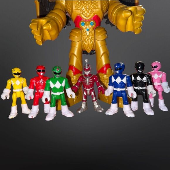 Imaginext Goldar Pink Blue Yellow Black Green Red Lord Zedd Power Ranger Figures - Picture 3 of 10